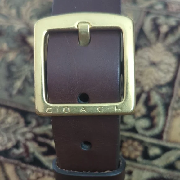Coach Brown Belt with Gold Buckle - Picture 3 of 7